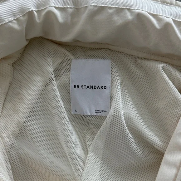 BR STANDARD Cream Hooded Jacket Raincoat sz l - Picture 2 of 8
